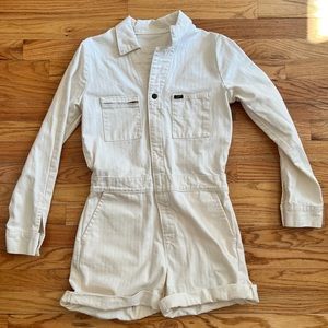 LEE Vintage Modern Denim Shorts Jean Union Alls Romper